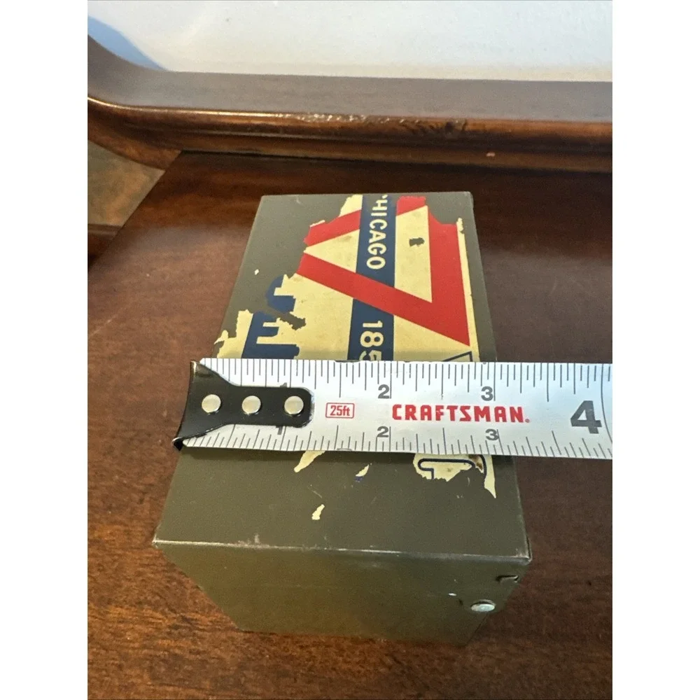 VTG 1858-19?? Chicago YMCA SCHOOLS Chicago, Illinois Metal Storage File Box